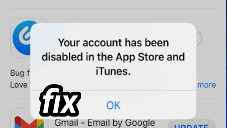 your account has been disabled in the app store and iTunes