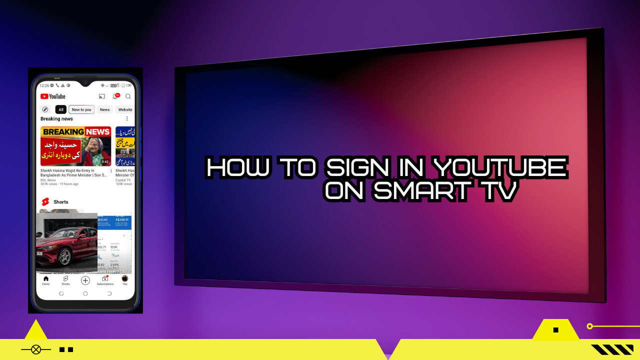 how to sign in YouTube in smart tv